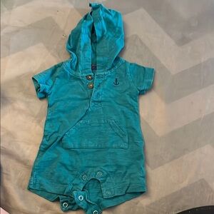 Carter's Teal Baby Romper with Buttons